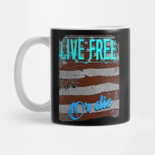 Live Free American Flag Mug